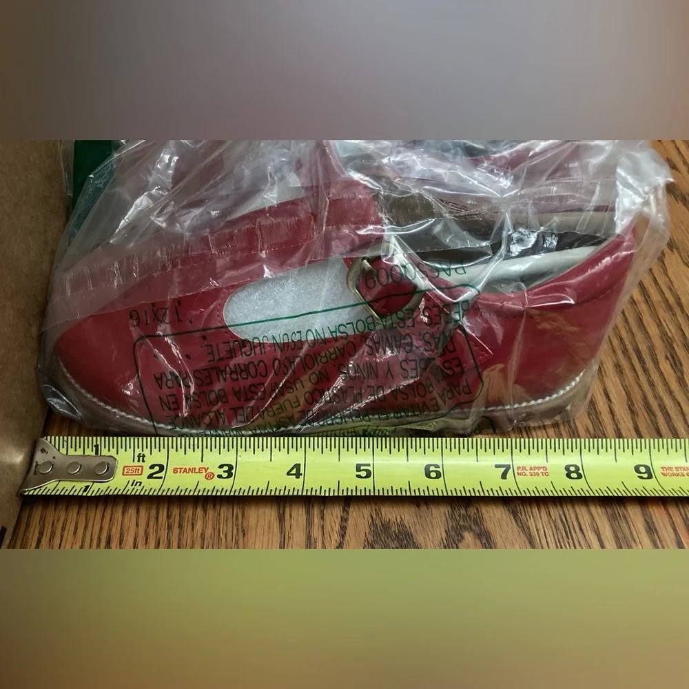 🥰MaryJane🥰Dress/School Shoes sz13 RED fauxleather velcro strap closure✨NWT✨